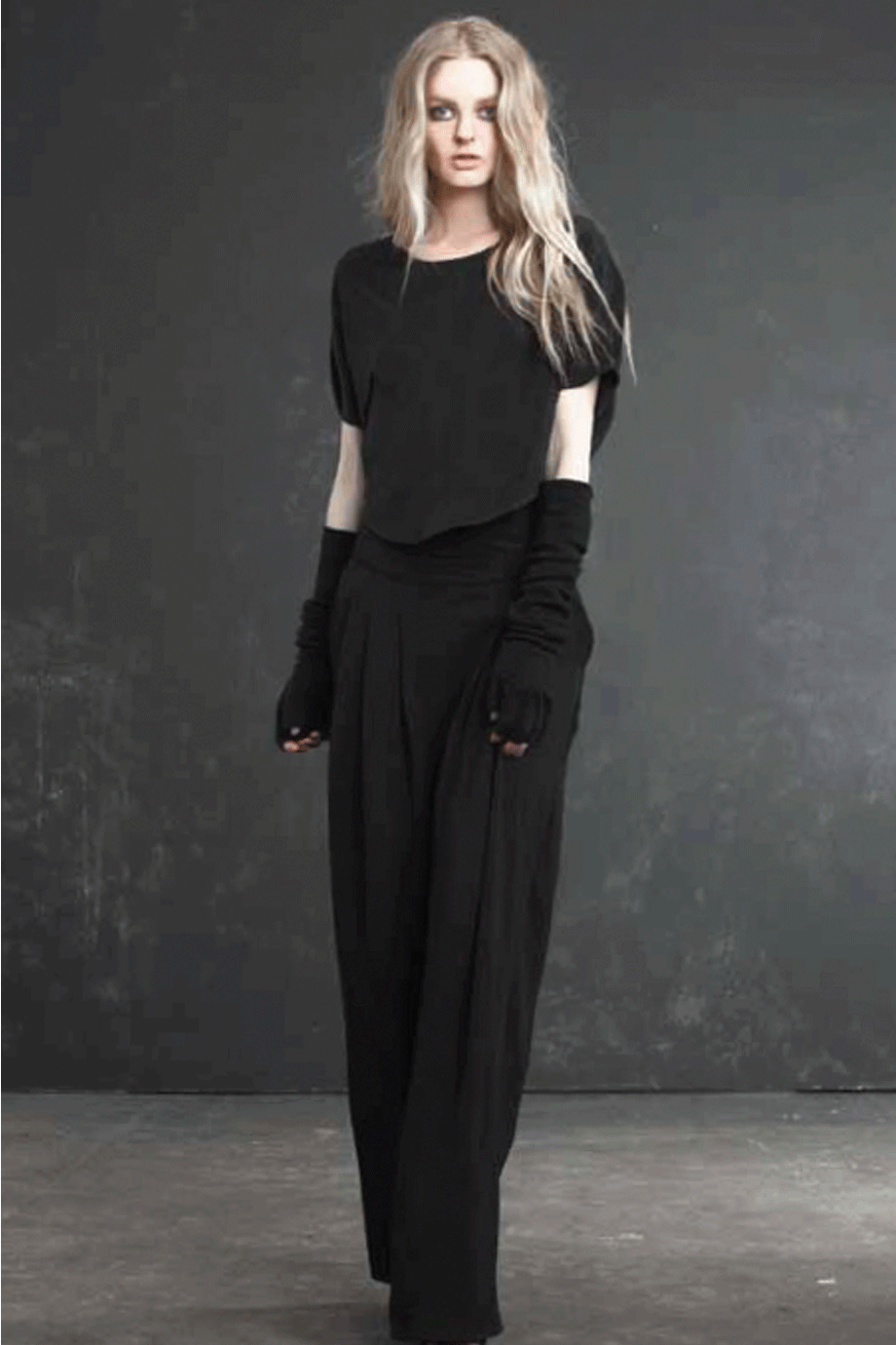 Μαύρα Μακριά Μάλλινα Μανίκια Γάντια - Enza Costa | Γυναικεία Γάντια