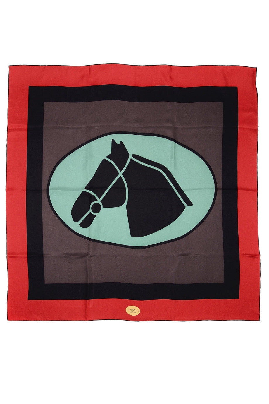 PAARD WARHOL Zijden sjaal met patroon