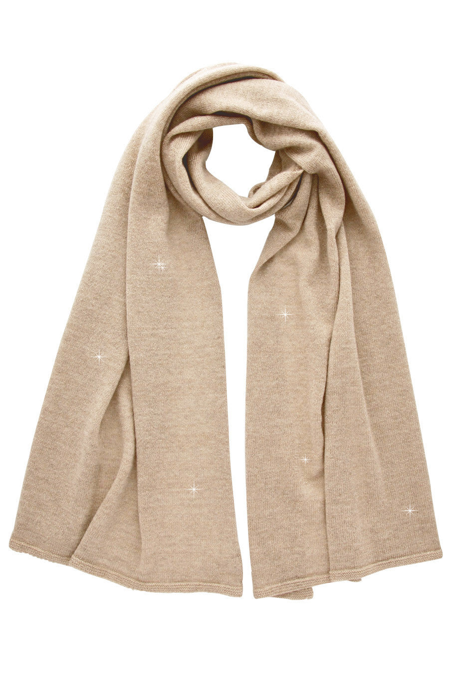 SNEEUWVLOK Beige gebreide sjaal