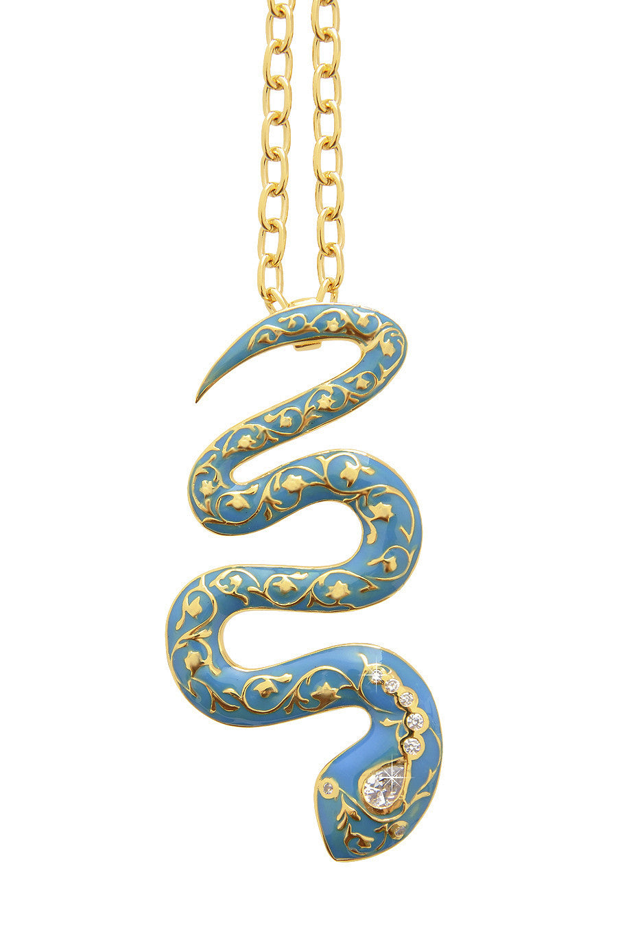 Μπλε Τιρκουάζ Μενταγιόν Φίδι - Isharya | Κοσμήματα