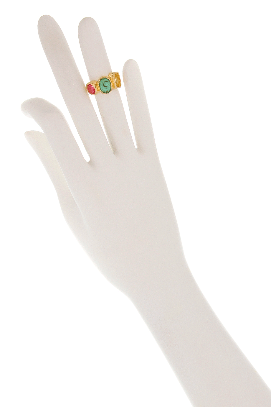 Δαχτυλίδι με Τουρμαλίνες και Τιρκουάζ - Isharya | Κοσμήματα