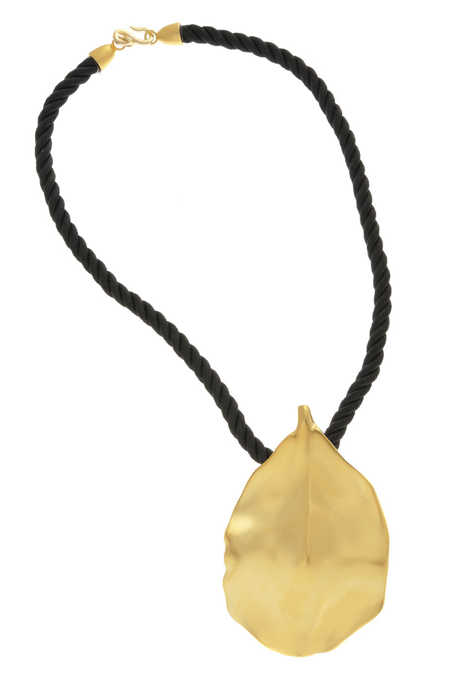 Μαύρο Κολιέ με Επίχρυσο Φύλλο - Kenneth Jay Lane | Κοσμήματα