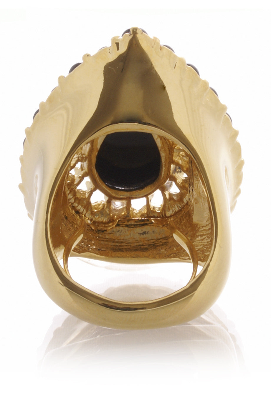 Μαύρο Χρυσαφί Δαχτυλίδι με Κρύσταλλα - Kenneth Jay Lane | Κοσμήματα