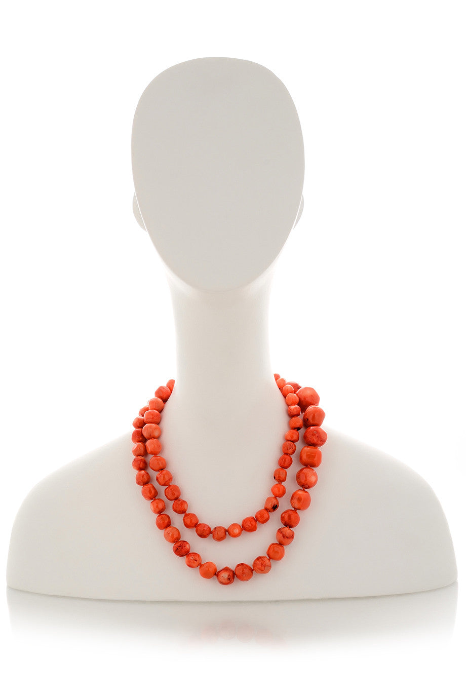 Κοραλλί Μακρύ Κολιέ με Πέτρες - Kenneth Jay Lane | Κοσμήματα