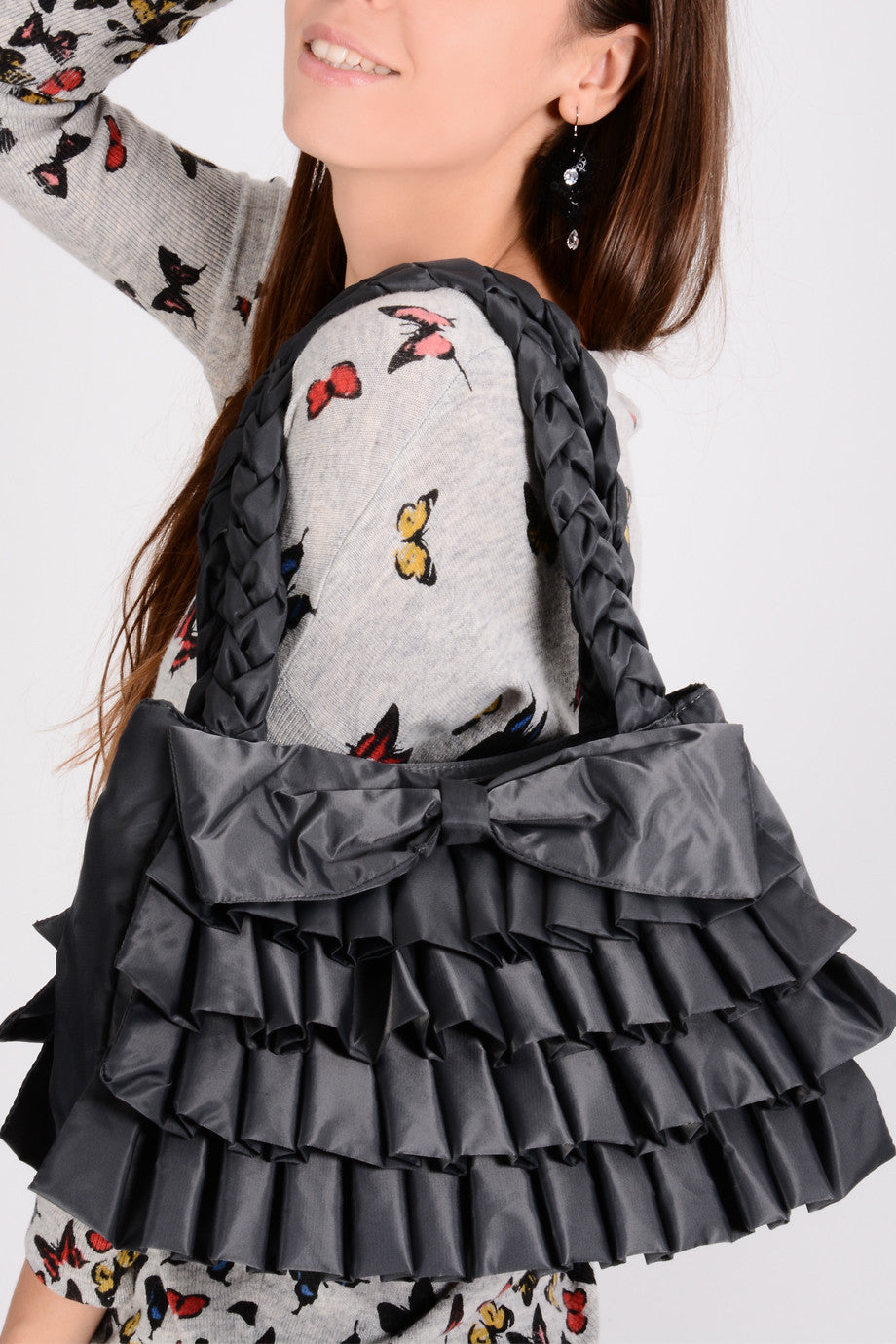 MELODY Grijze schoudertas