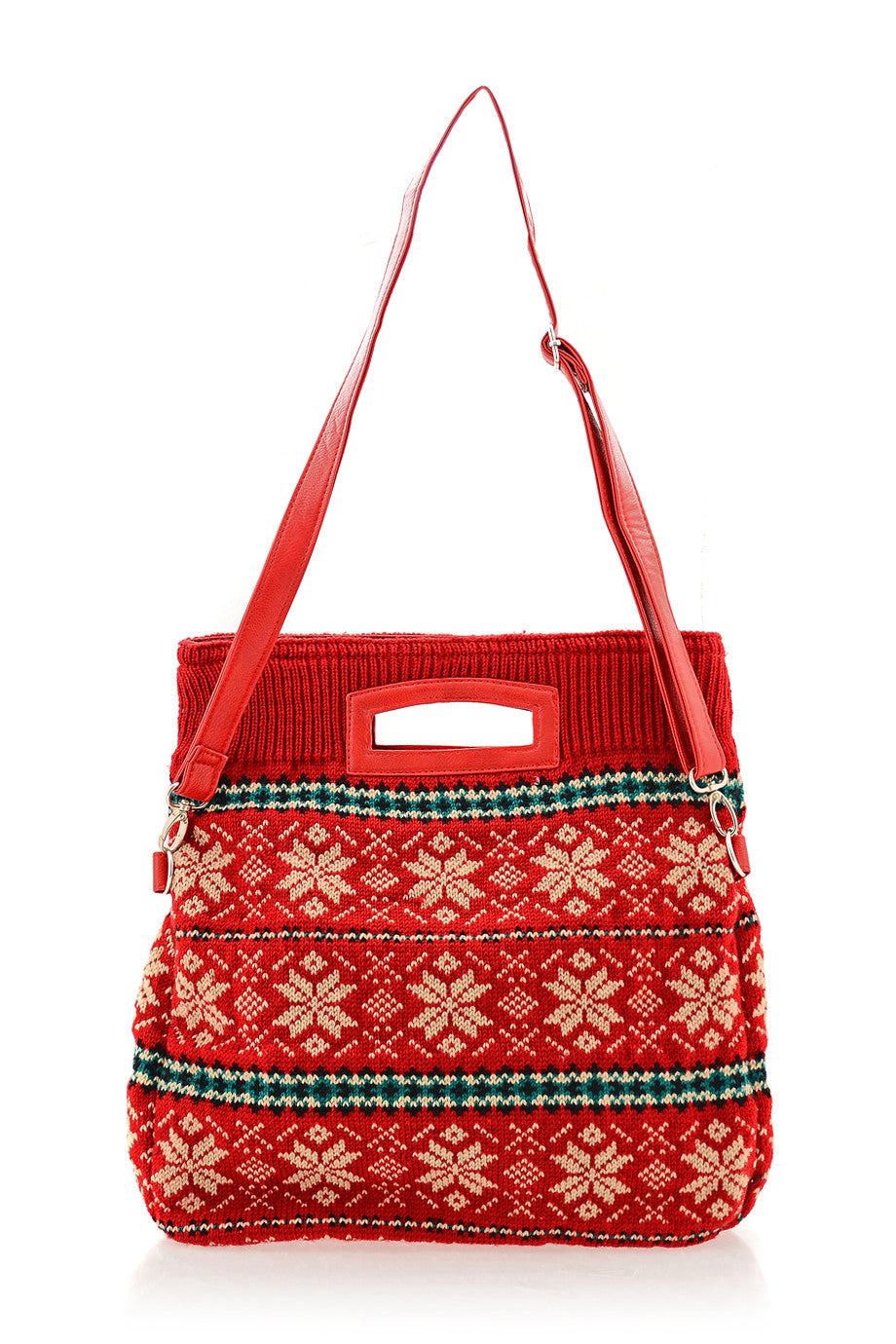 MERILLY rode gebreide tas