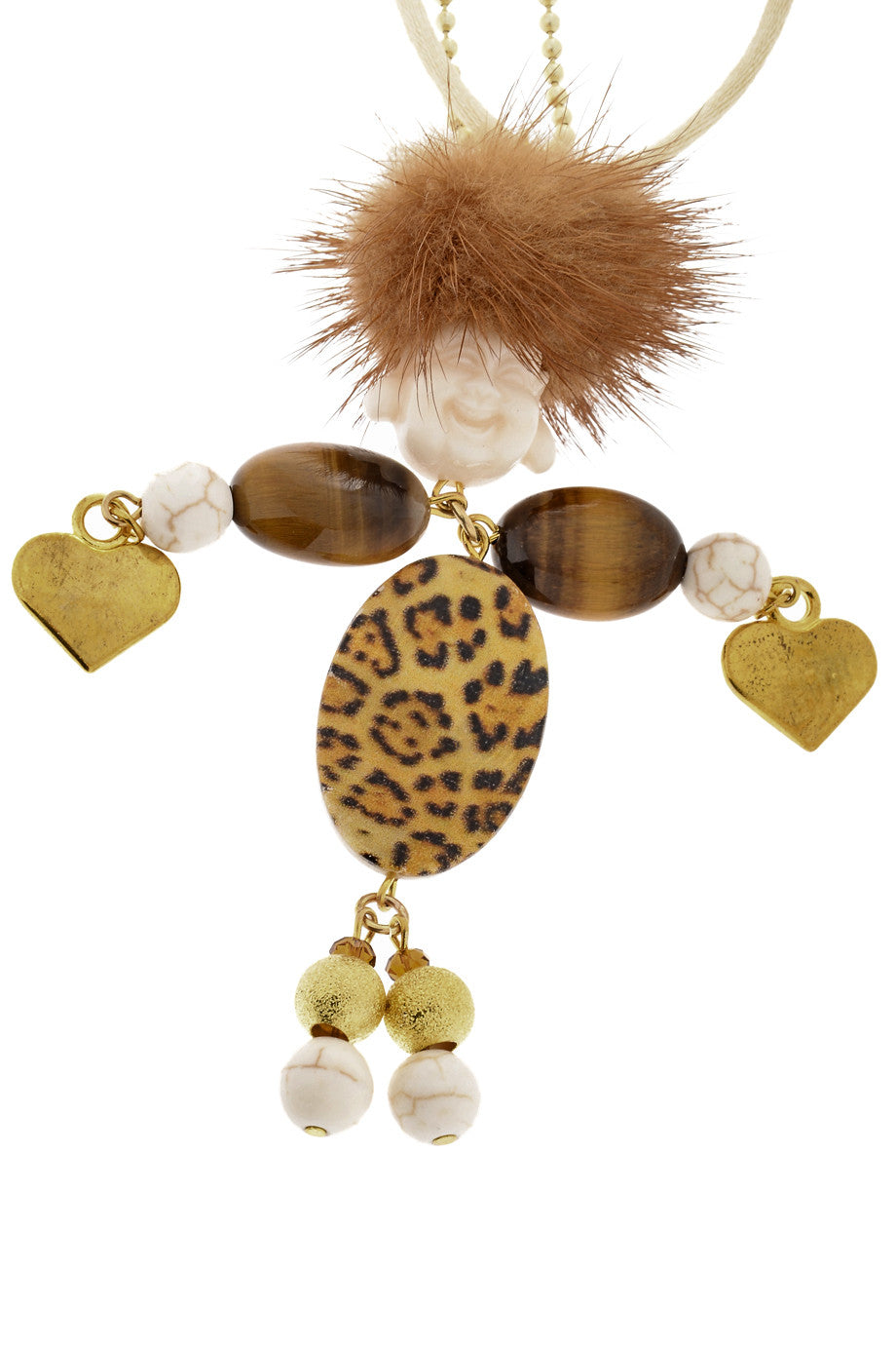 Καφέ Κολιέ με Μαριονέτα - Mare Moi | Κοσμήματα