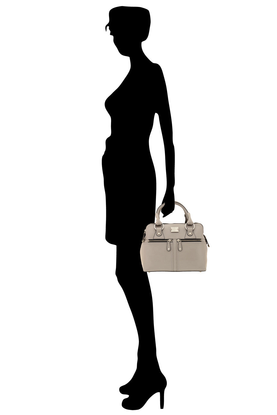 PIPPA grijze leren crossbodytas