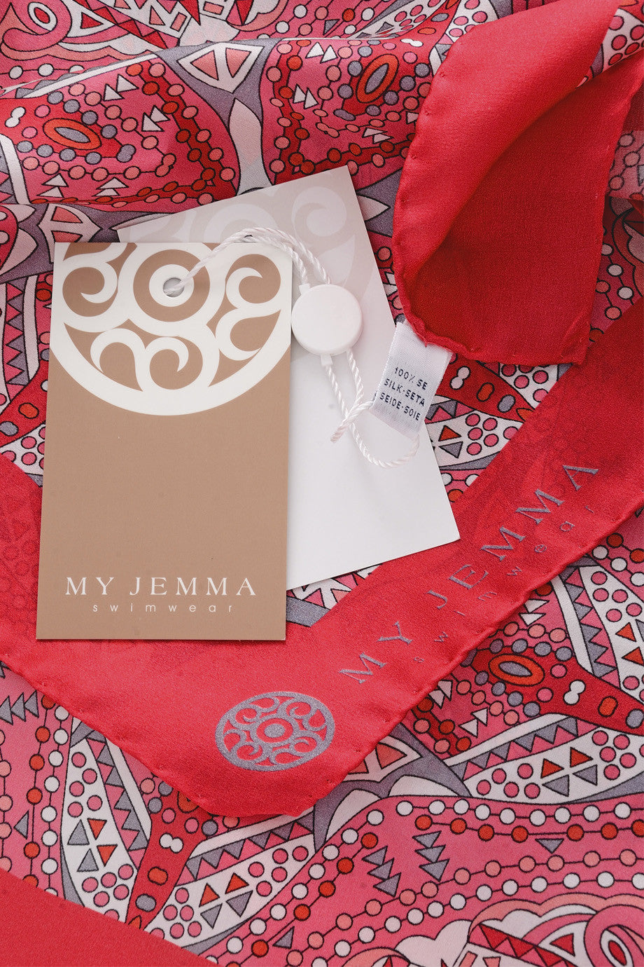 MANOLA zijden veelkleurige sjaal Pareo