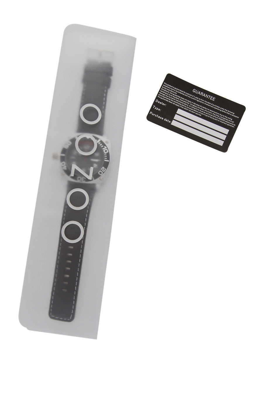 C2281 Zwart leren horloge