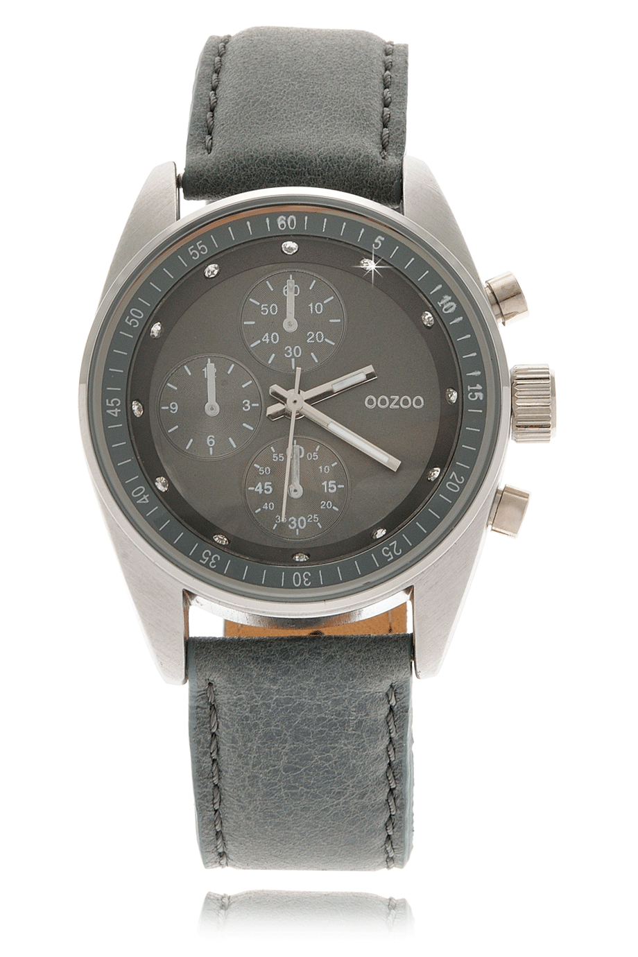 C3787 Gray Leather Watch