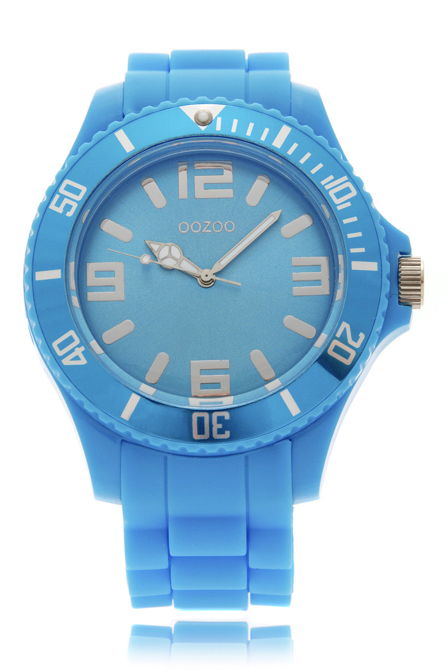 OOZOO FLUO BLAUW siliconen horloge
