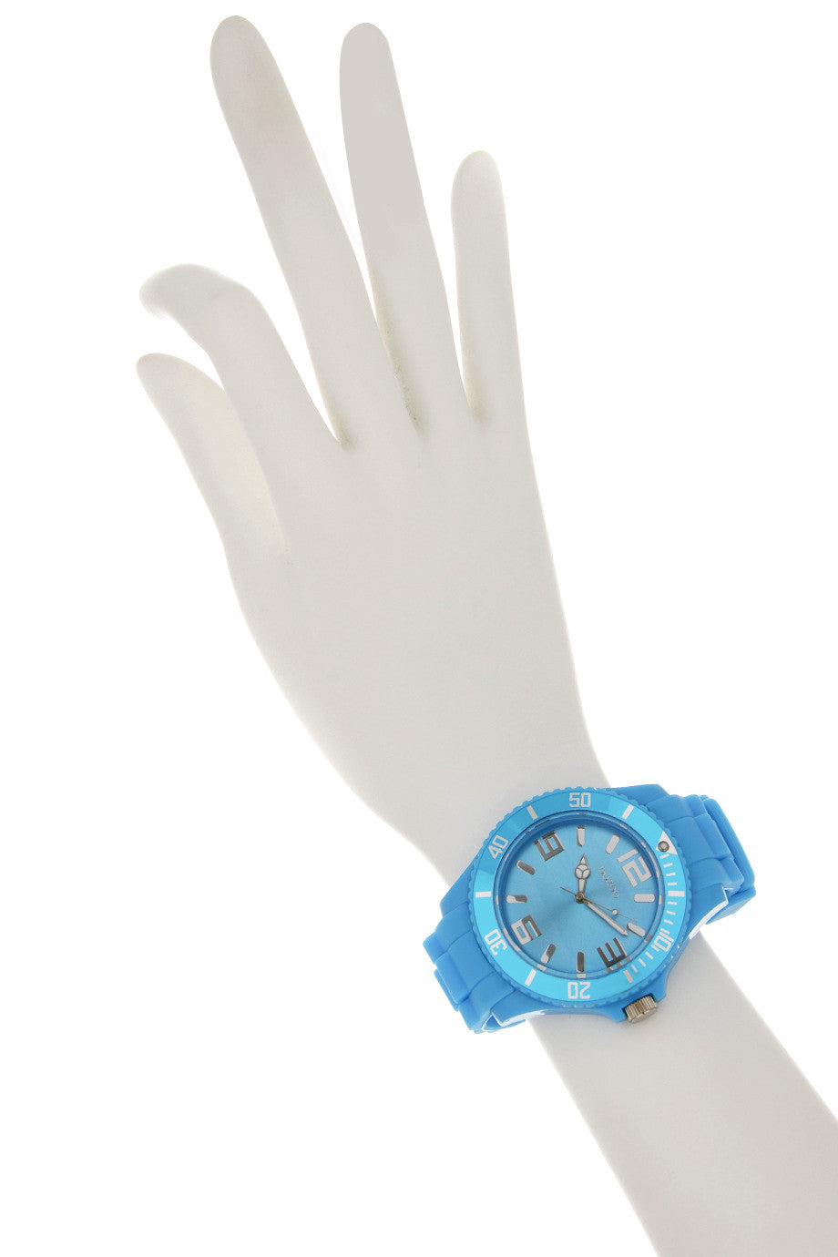 OOZOO FLUO BLAUW siliconen horloge