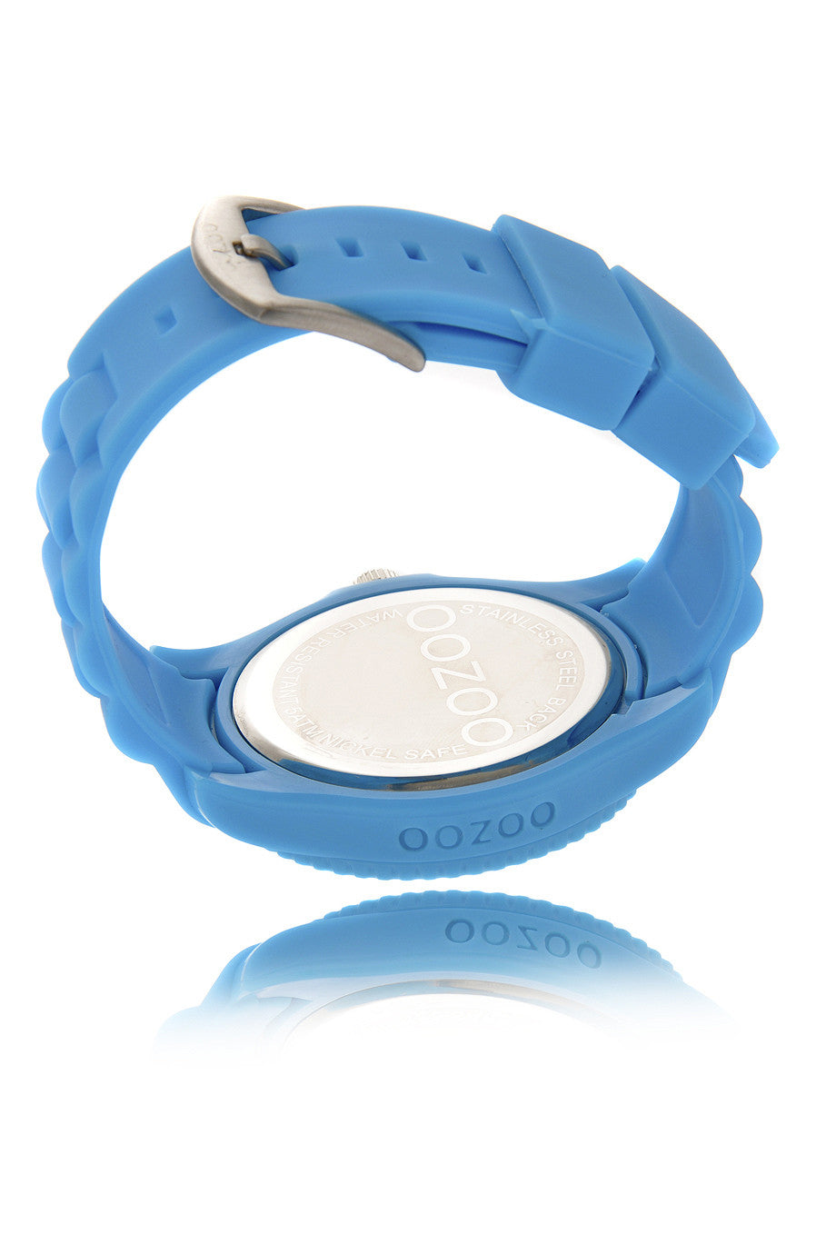 OOZOO FLUO BLAUW siliconen horloge