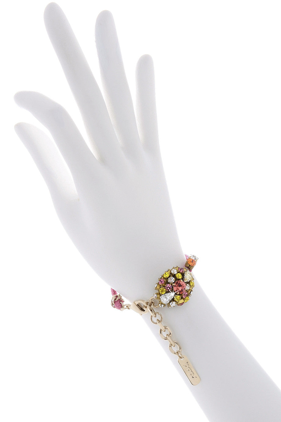 Constance Fuchsia Armband met Kristallen