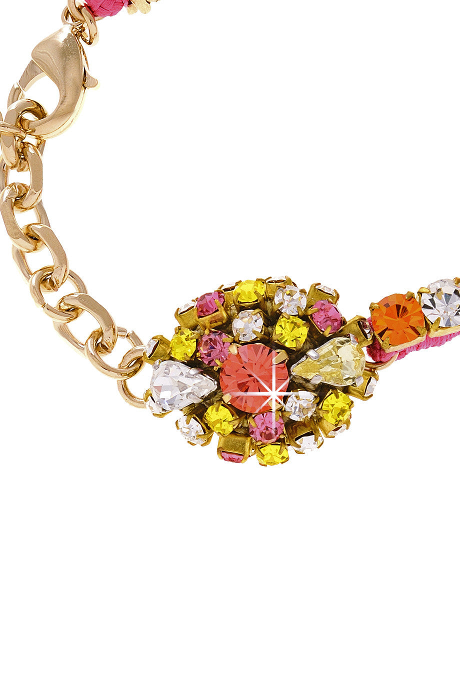 Constance Fuchsia Armband met Kristallen