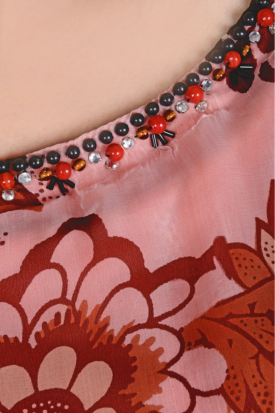 Κοραλλί Φόρεμα με Σχέδια | Φορέματα - Rene Dehry