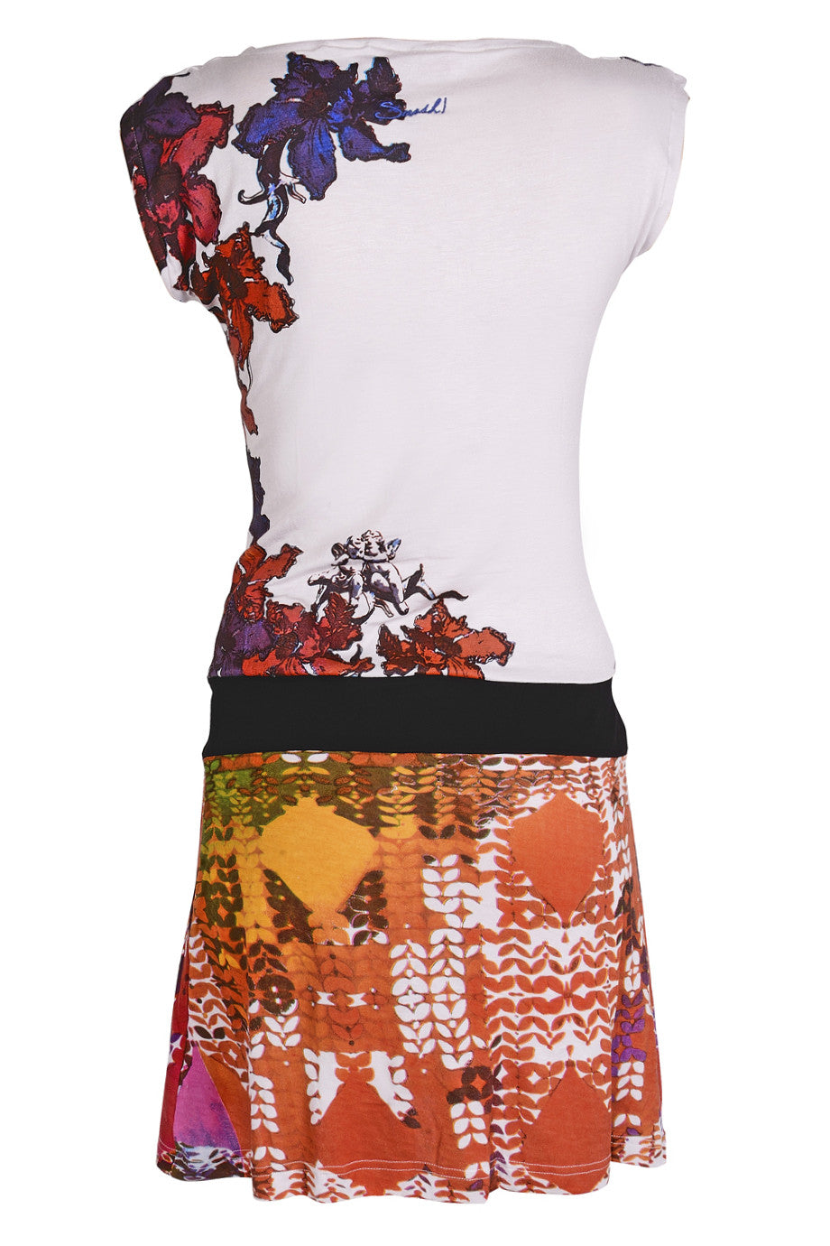 Γκρι Φόρεμα με Πολύχρωμα Σχέδια | Φορέματα - Smash!