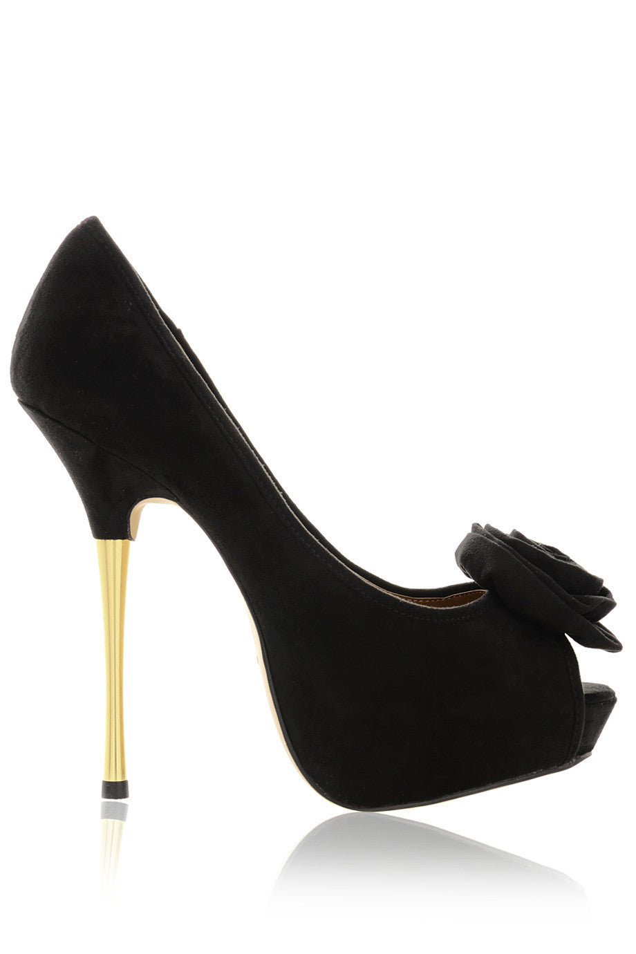 Μαύρες Peep Toes Γόβες | Γυναικεία Παπούτσια