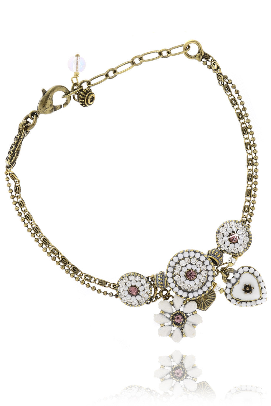 Λευκό Βραχιόλι με Κρύσταλλα - Vincent Filac | Κοσμήματα