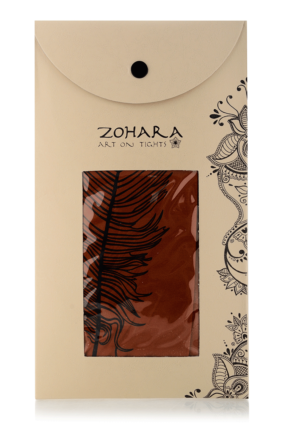 ZOHARA FEATHER Πορτοκαλί Καλσόν με Σχέδια