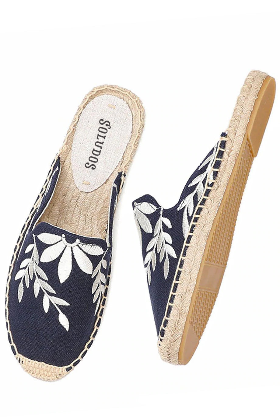 Sarlina blauwe veelkleurige espadrilles met borduursel