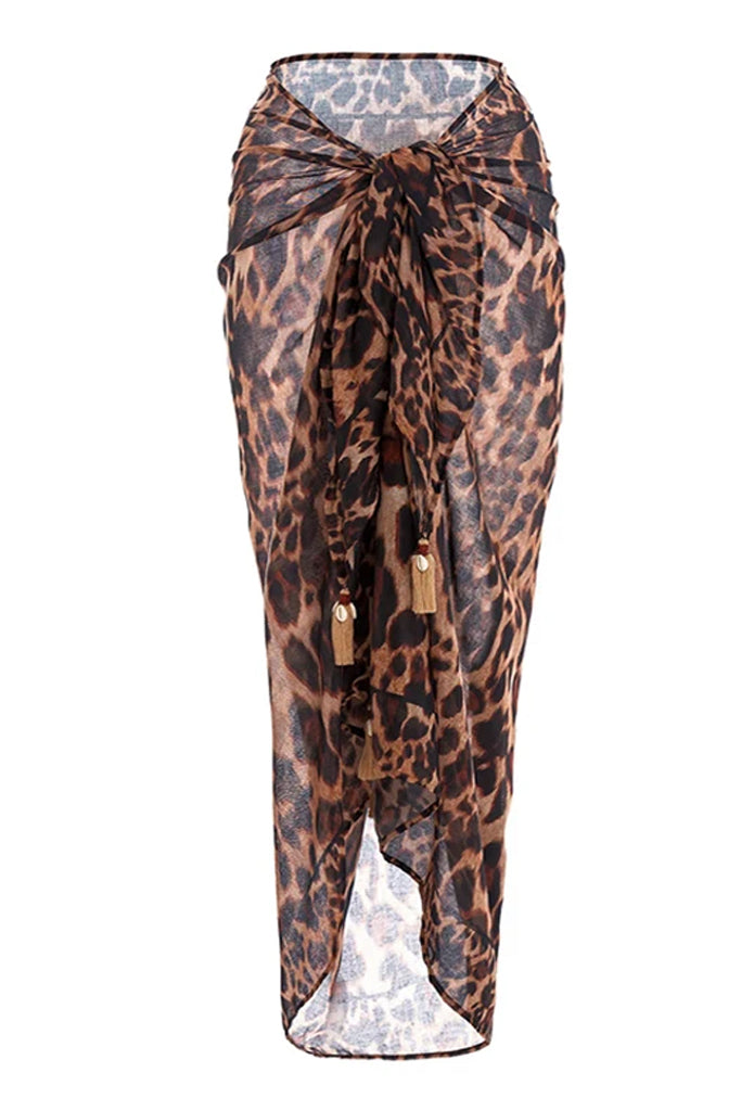 Imany Leopard dubbelzijdige bikini en pareo