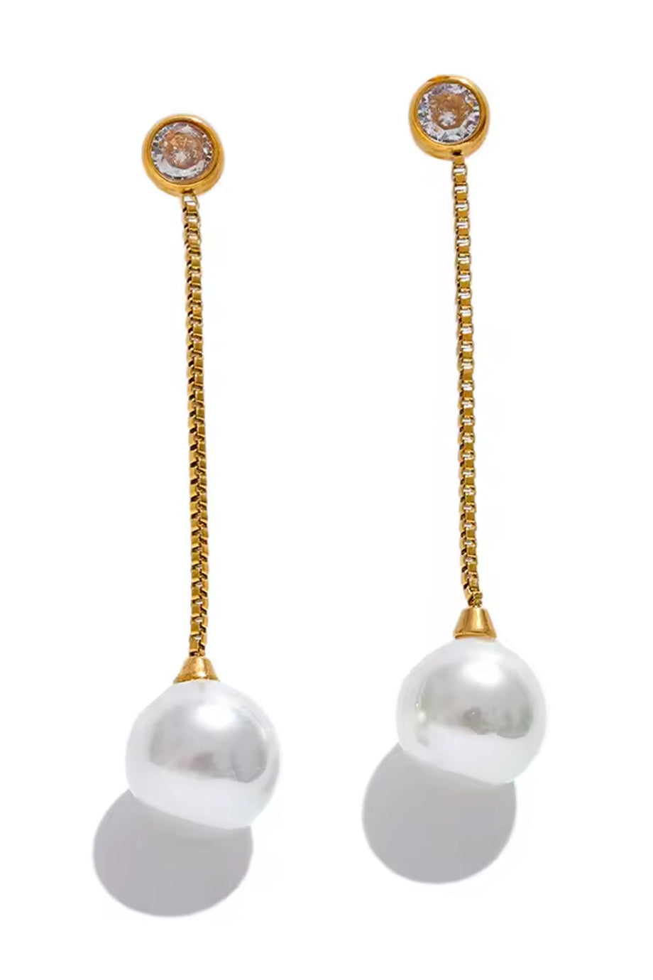 Perlisse Σκουλαρίκια με Πέρλες και Αλυσίδα | Κοσμήματα - Σκουλαρίκια Earrings | Perlisse Pearl Drop Chain Earrings