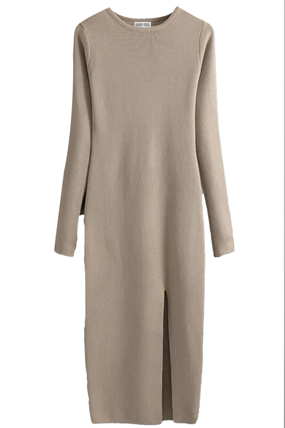 Marisse Gebreide Midi-jurk met Split