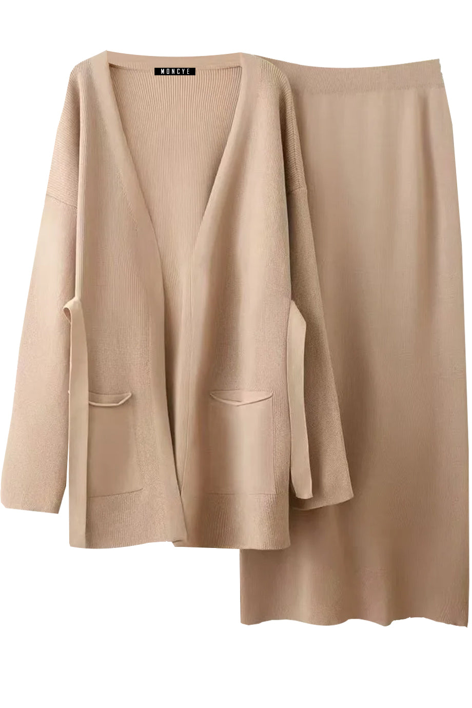 Eliane Gebreide Set met Vest en Rok