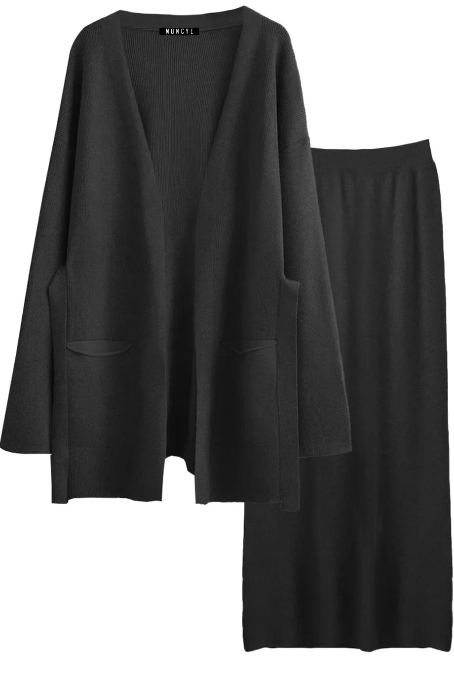 Eliane Gebreide Set met Vest en Rok