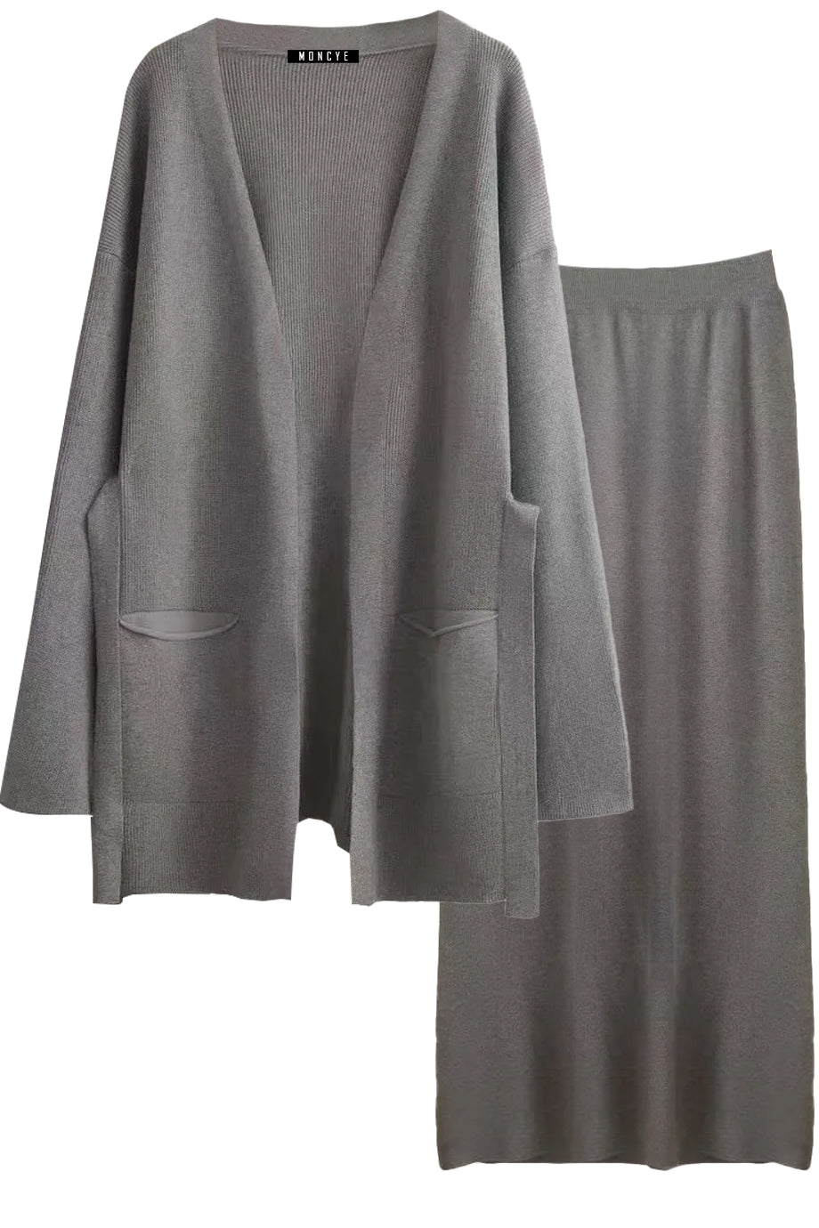 Eliane Gebreide Set met Vest en Rok