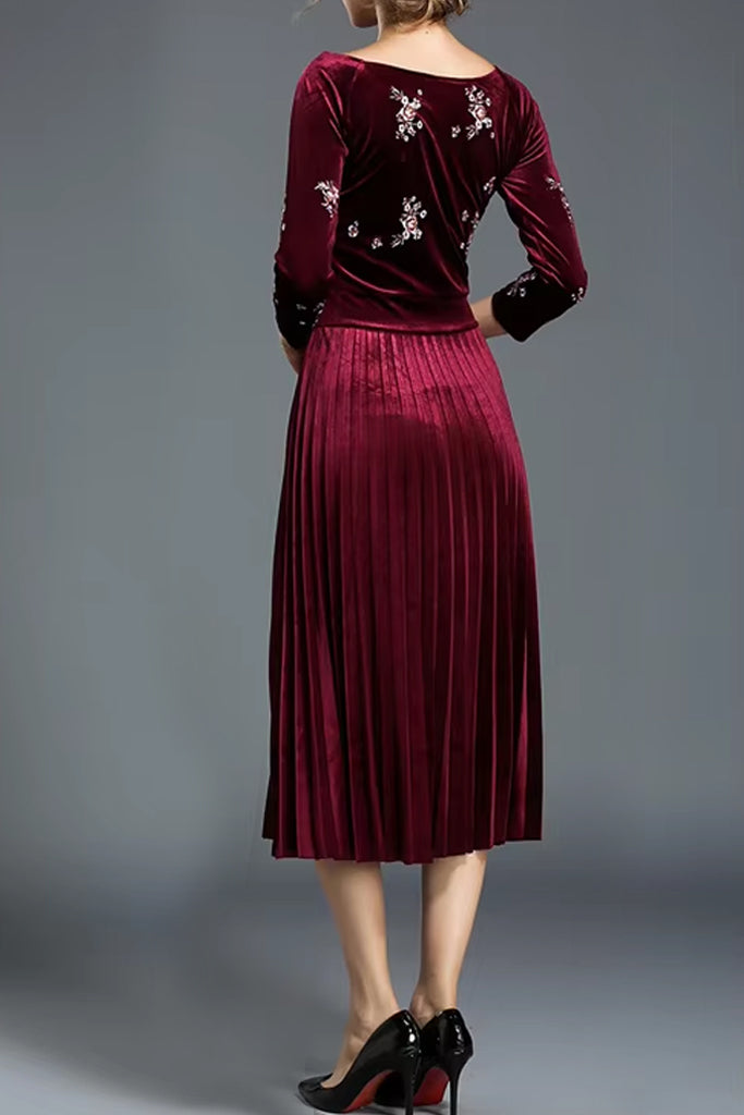 Briar Βελούδινο Κεντητό Φόρεμα | Φορέματα - Dresses | Briar Velvet Embroidered Dress