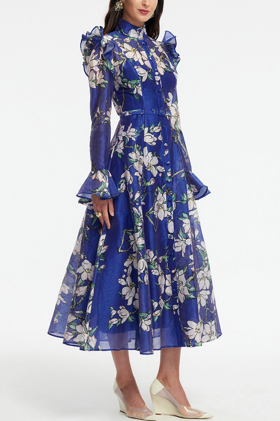 Isalene Chiffon Φλοράλ Φόρεμα | Φορέματα - Dresses | Isalene Chiffon Floral Midi Dress