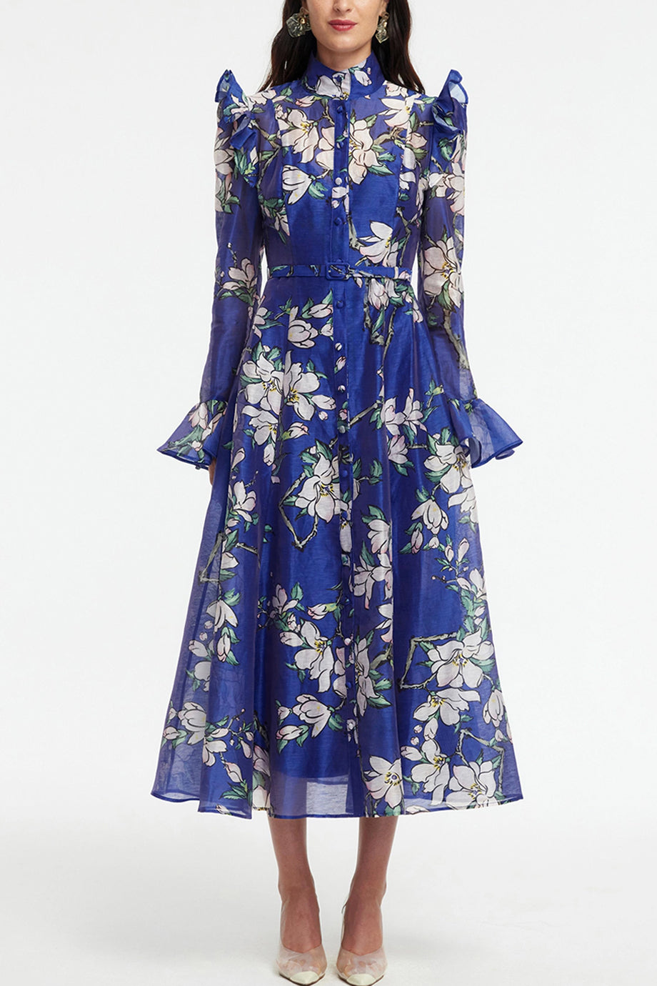 Isalene Chiffon Φλοράλ Φόρεμα | Φορέματα - Dresses | Isalene Chiffon Floral Midi Dress