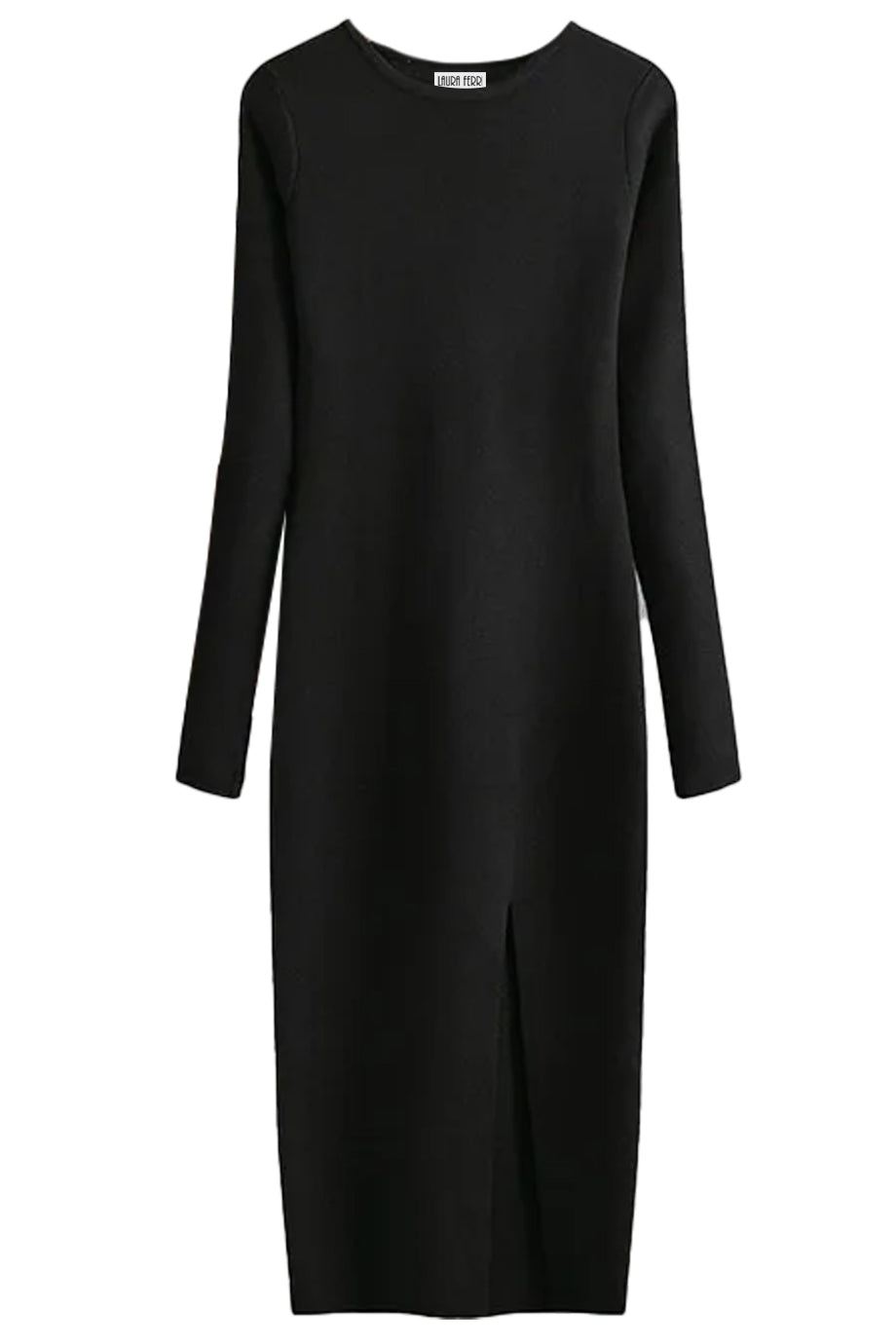 Marisse Gebreide Midi-jurk met Split
