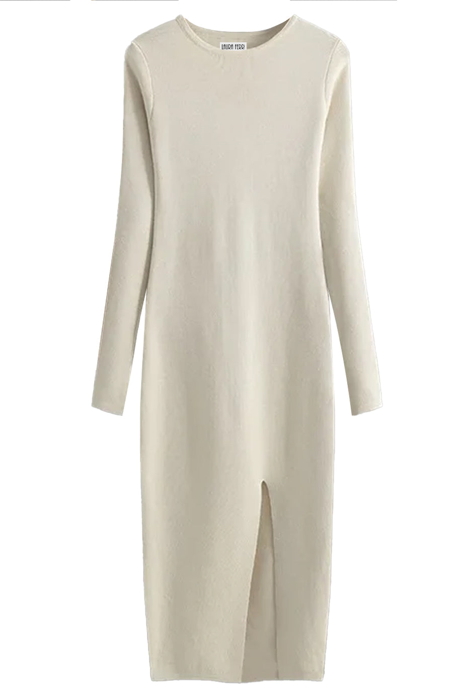 Marisse Gebreide Midi-jurk met Split