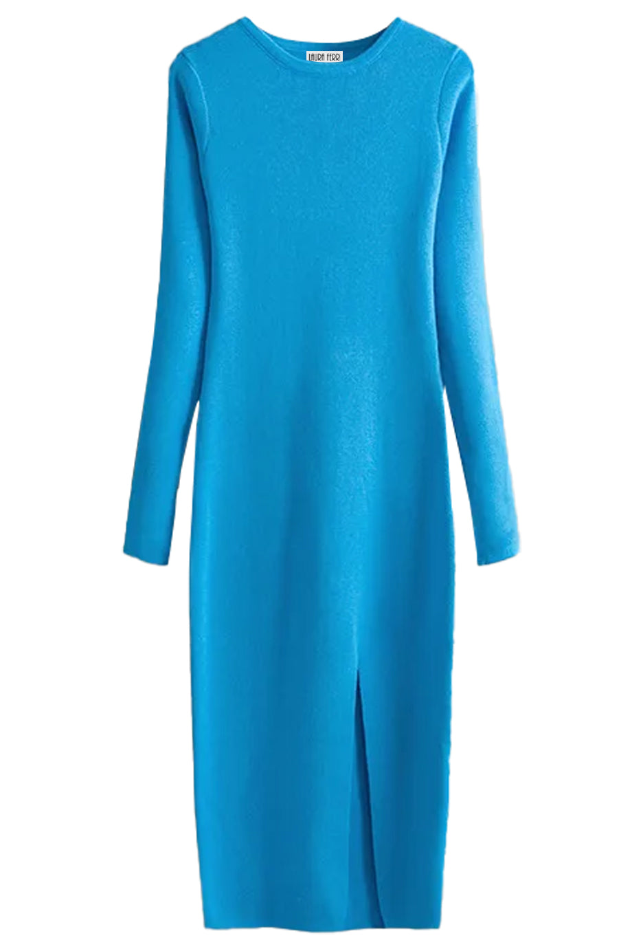 Marisse Gebreide Midi-jurk met Split