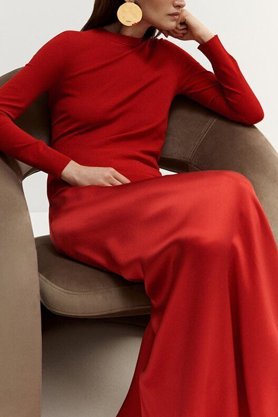 Albin Rode Satijnen Rok