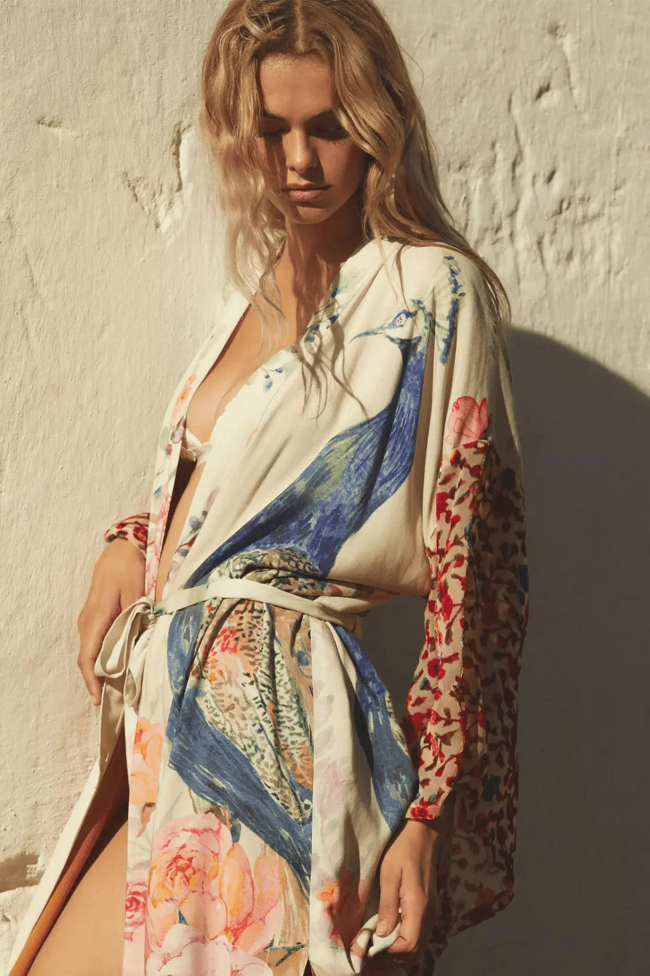 Akemi kleurrijke bedrukte kimono