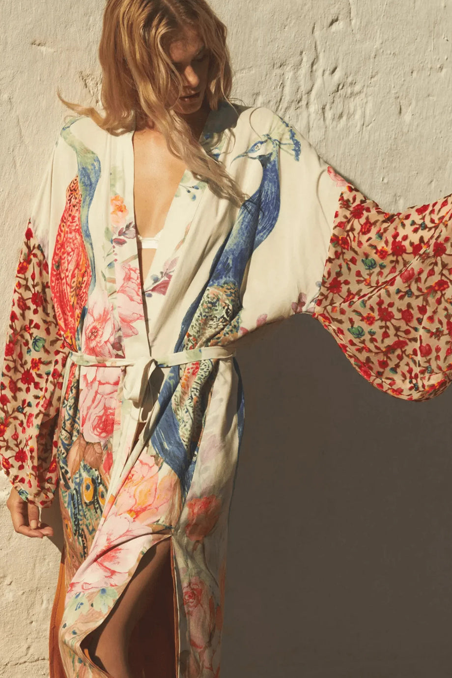 Akemi kleurrijke bedrukte kimono