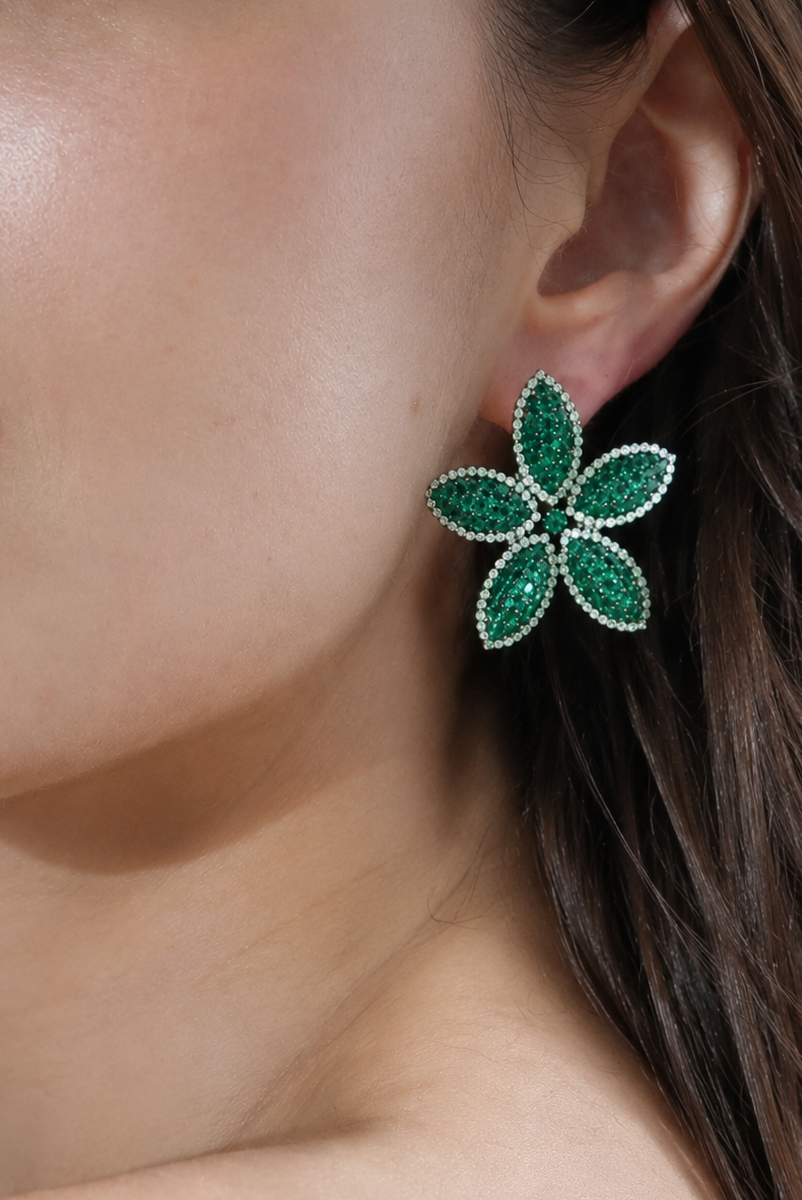 Eudora Σκουλαρίκια με Κρύσταλλα | Σκουλαρίκια Earrings Eudora Purple Crystal Earrings