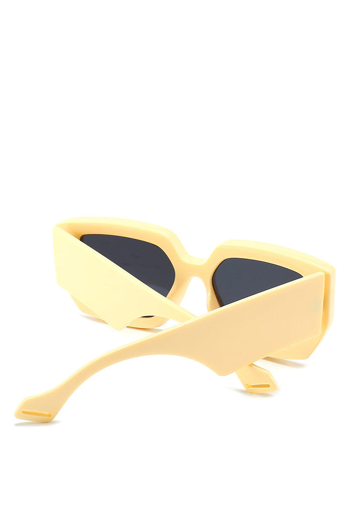 Amberta zwart-witte vierkante mode-zonnebril