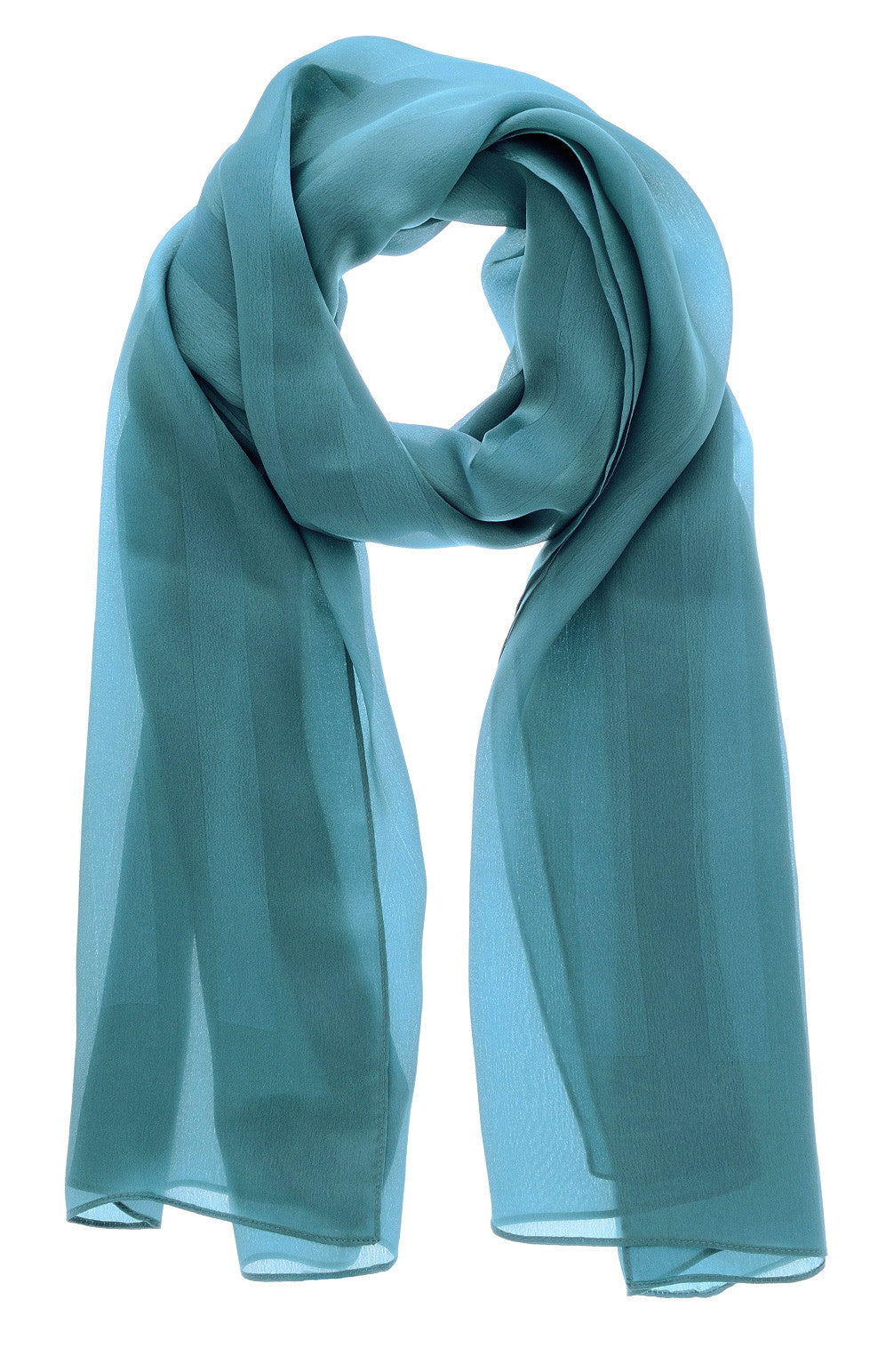Pequin blauwe zijden sjaal