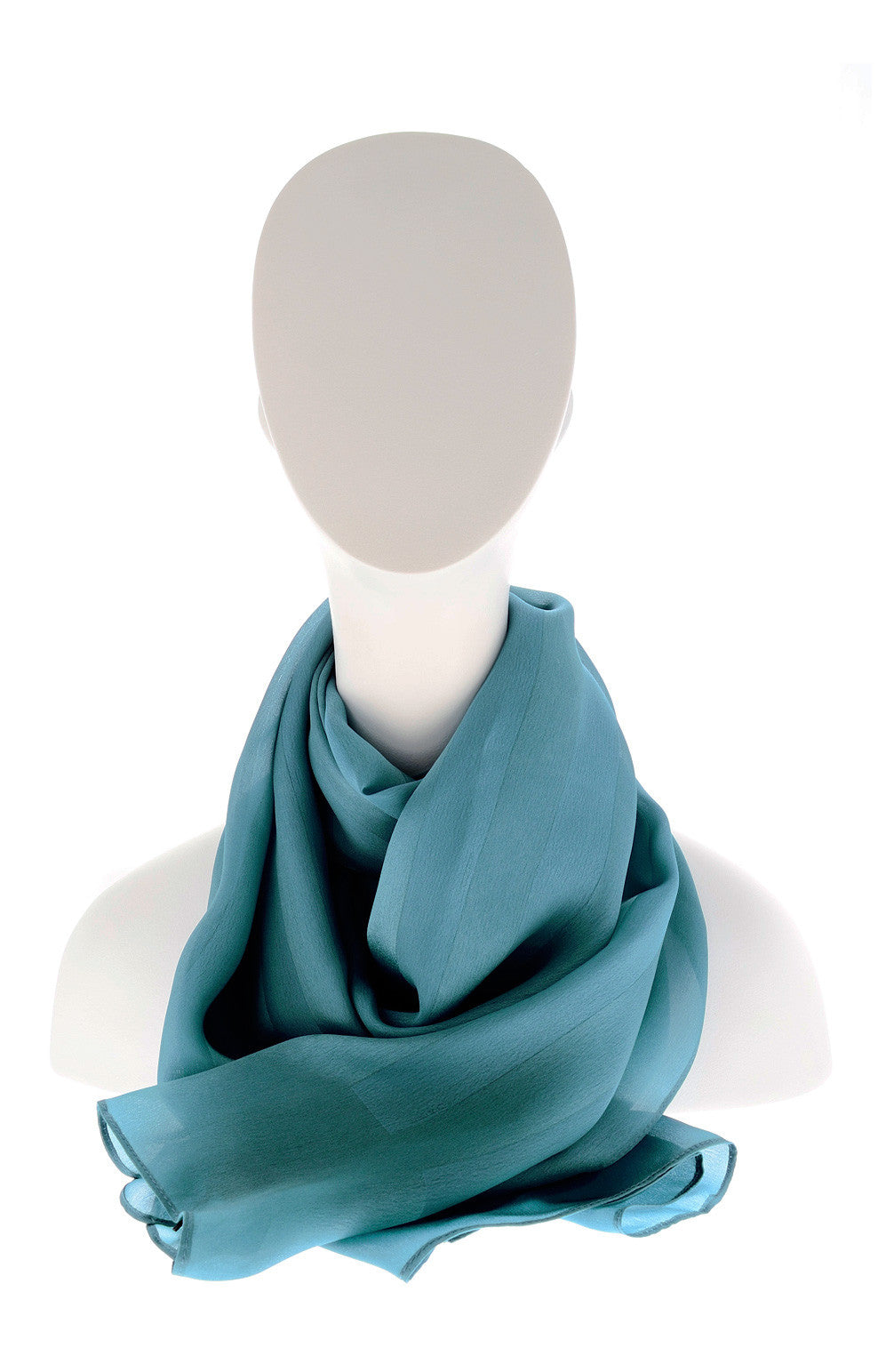 Pequin blauwe zijden sjaal