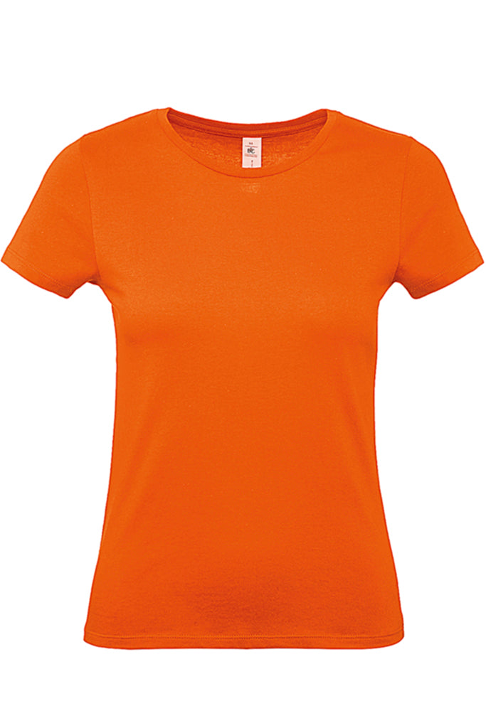 Larie oranje effen kleur T-shirt met korte mouwen