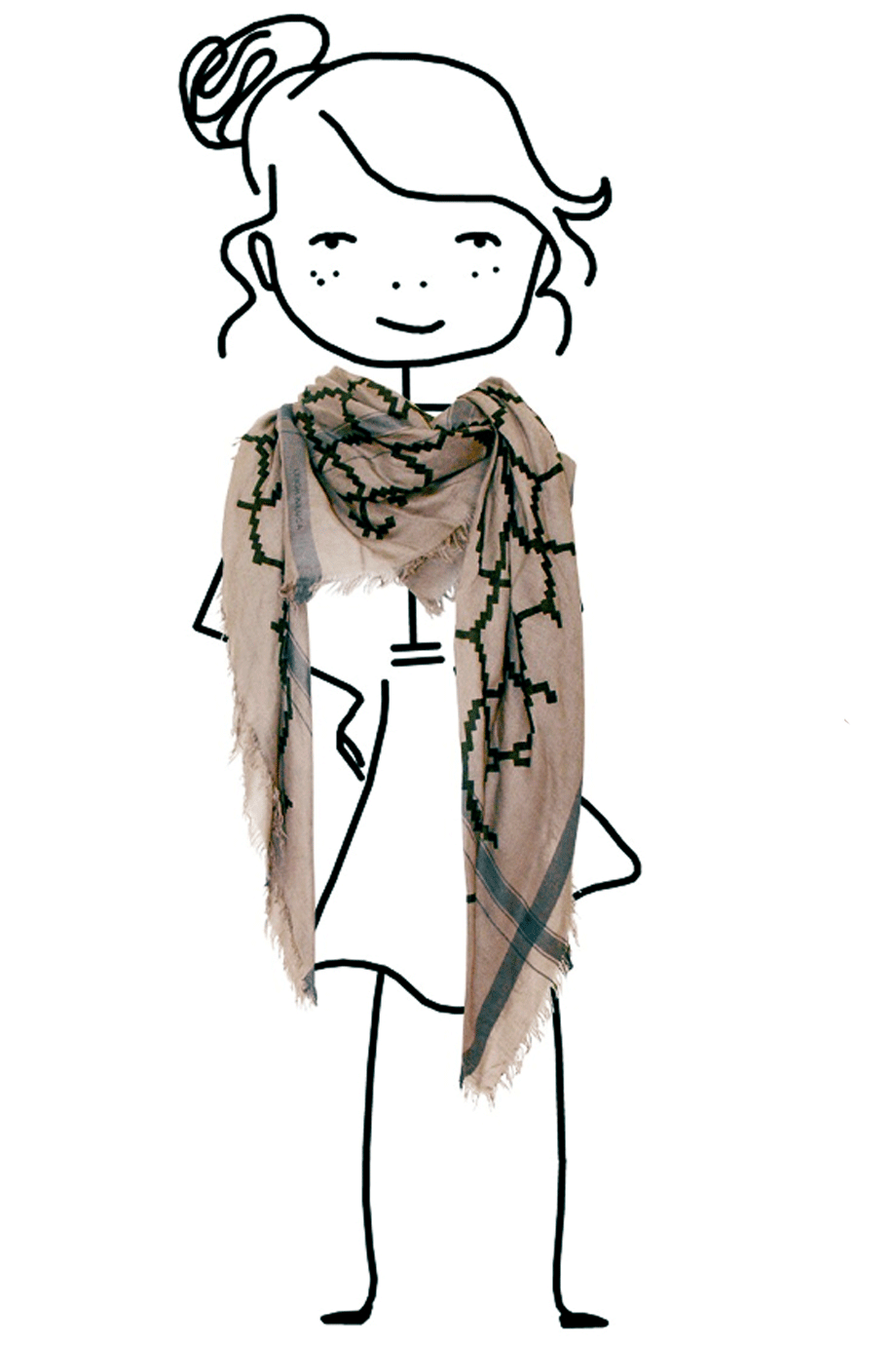 ROME grijsbruine sjaal