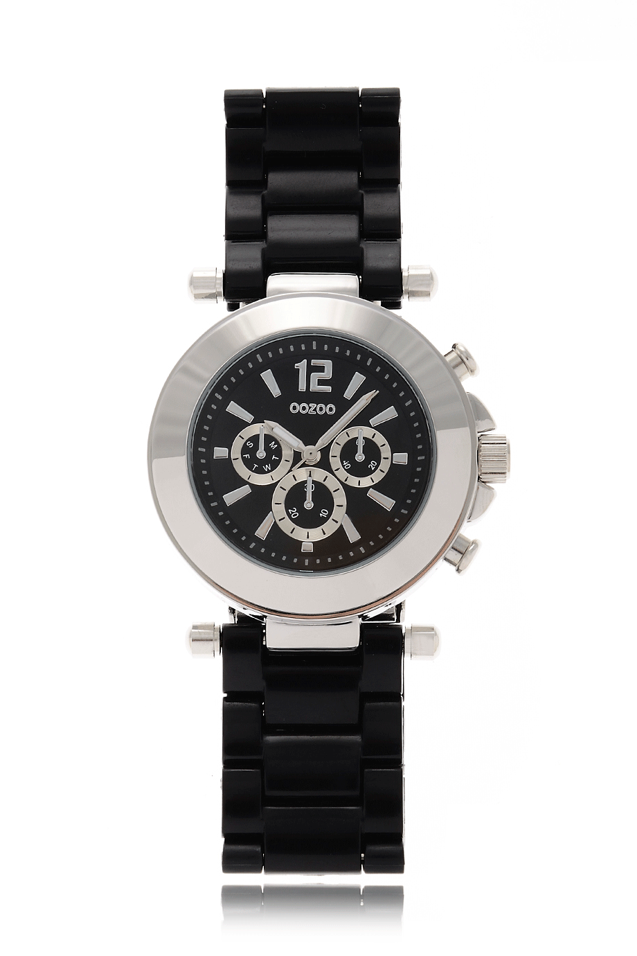 C4884 Zwart kunststof horloge
