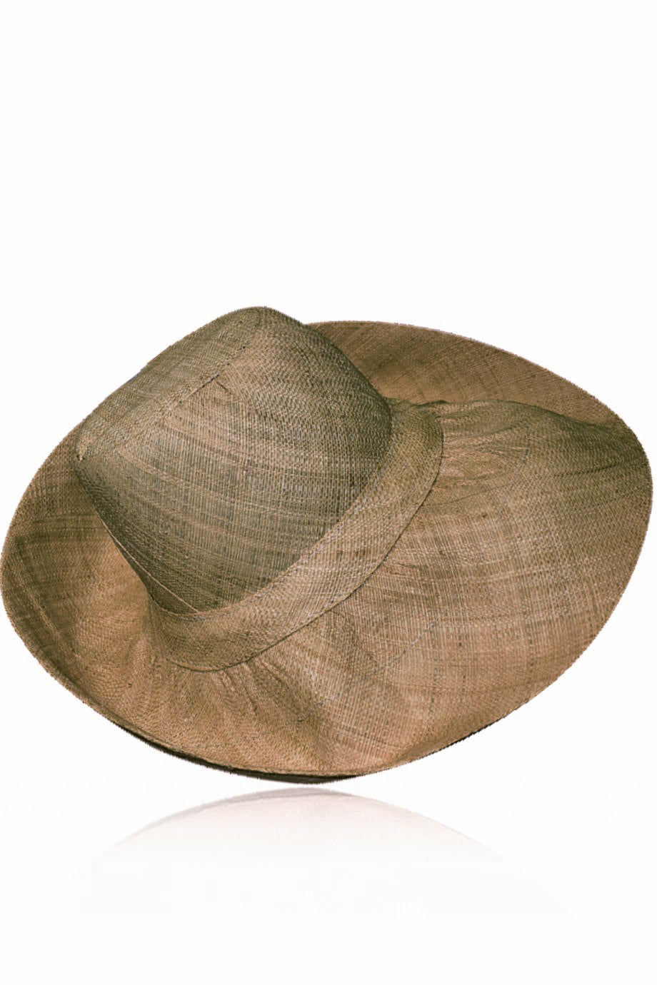 Kenzie Beige handgemaakte brede Madagascar hoed