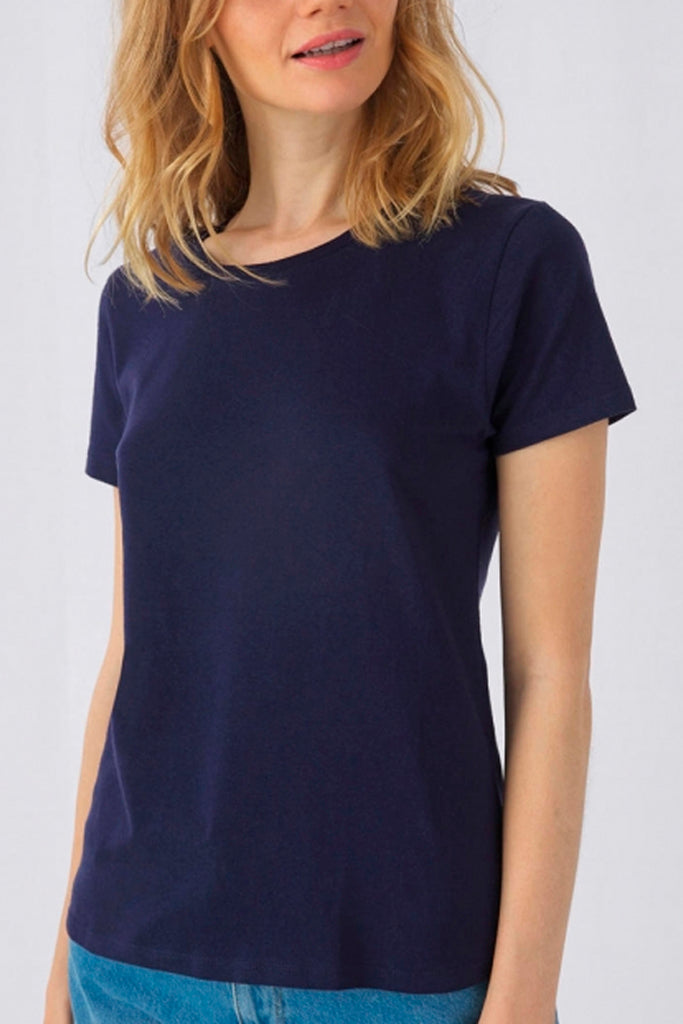 Larie blauw effen kleur T-shirt met korte mouwen